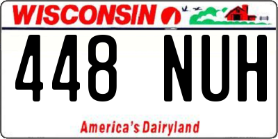 WI license plate 448NUH