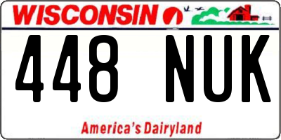 WI license plate 448NUK