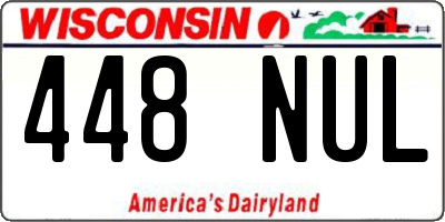 WI license plate 448NUL