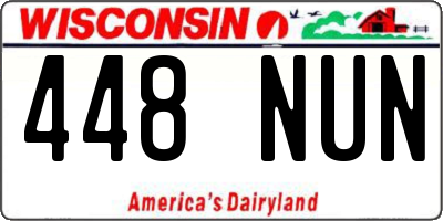 WI license plate 448NUN