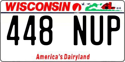 WI license plate 448NUP