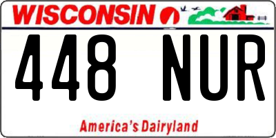 WI license plate 448NUR