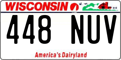 WI license plate 448NUV