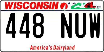 WI license plate 448NUW