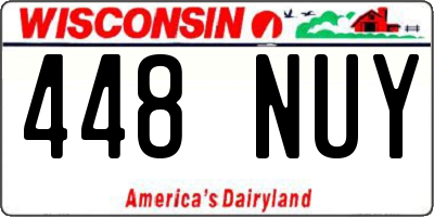WI license plate 448NUY