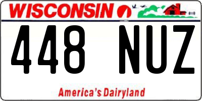 WI license plate 448NUZ