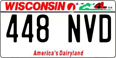 WI license plate 448NVD