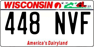 WI license plate 448NVF