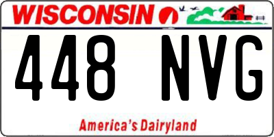 WI license plate 448NVG