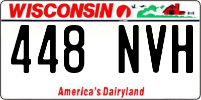 WI license plate 448NVH