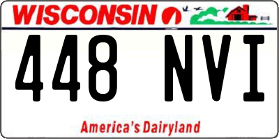WI license plate 448NVI
