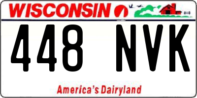 WI license plate 448NVK