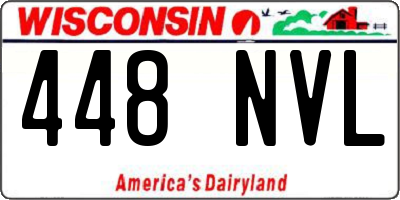WI license plate 448NVL