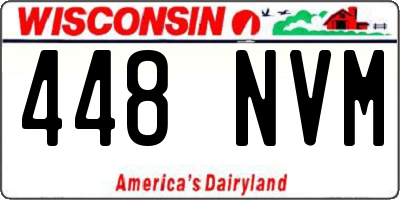 WI license plate 448NVM