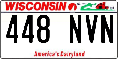 WI license plate 448NVN
