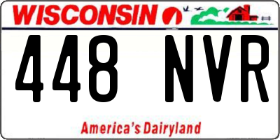 WI license plate 448NVR