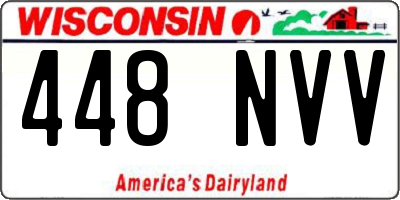 WI license plate 448NVV