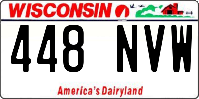 WI license plate 448NVW