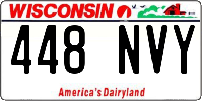 WI license plate 448NVY