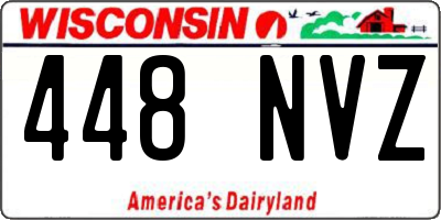 WI license plate 448NVZ