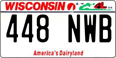 WI license plate 448NWB