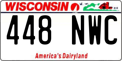 WI license plate 448NWC