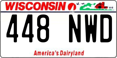 WI license plate 448NWD