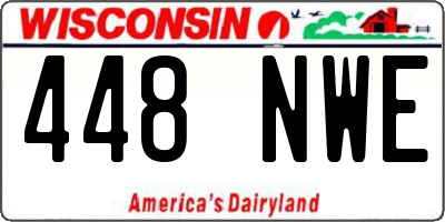 WI license plate 448NWE