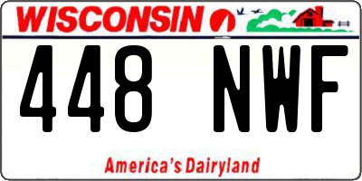 WI license plate 448NWF