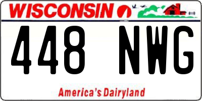 WI license plate 448NWG