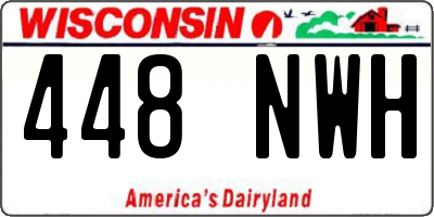 WI license plate 448NWH