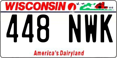 WI license plate 448NWK