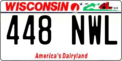 WI license plate 448NWL