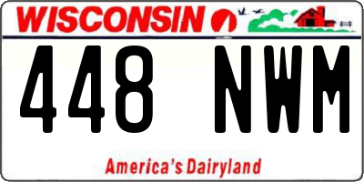 WI license plate 448NWM