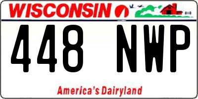 WI license plate 448NWP