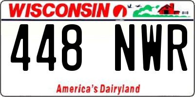 WI license plate 448NWR
