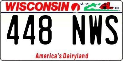 WI license plate 448NWS