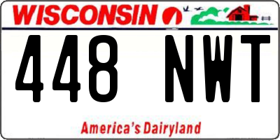 WI license plate 448NWT