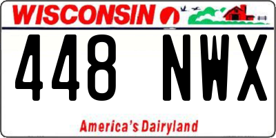 WI license plate 448NWX