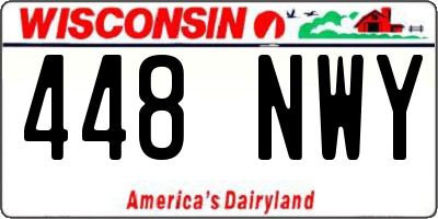 WI license plate 448NWY