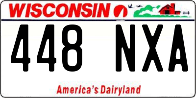 WI license plate 448NXA