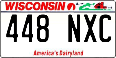 WI license plate 448NXC