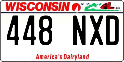 WI license plate 448NXD