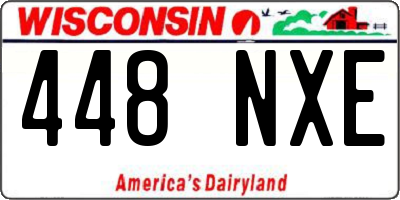 WI license plate 448NXE