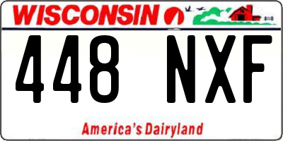 WI license plate 448NXF