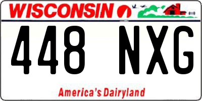 WI license plate 448NXG