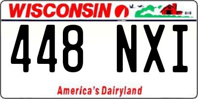 WI license plate 448NXI
