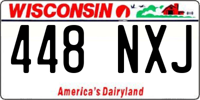 WI license plate 448NXJ