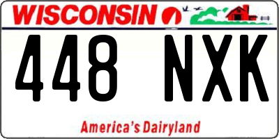 WI license plate 448NXK