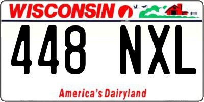 WI license plate 448NXL